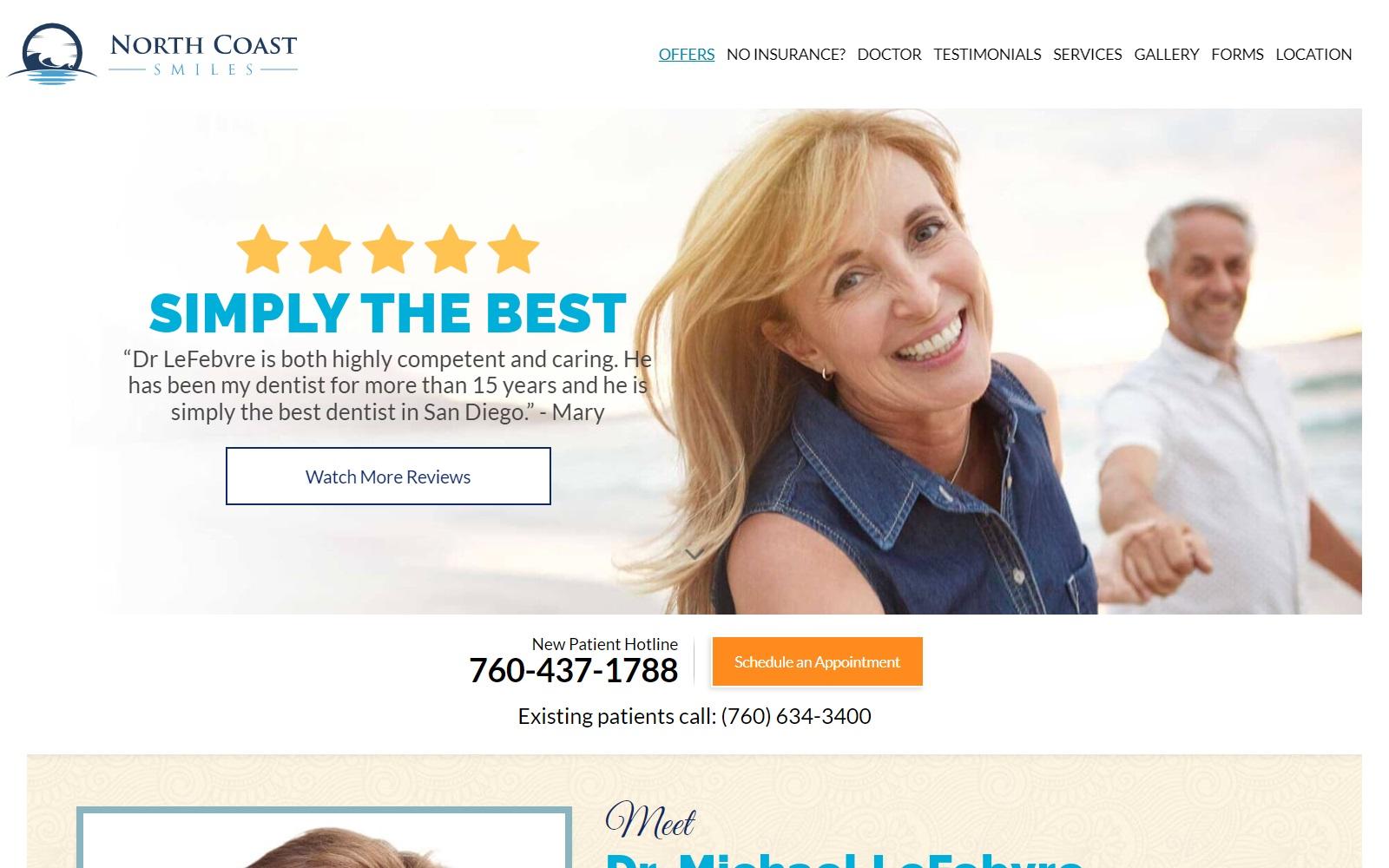 San Dieguito Dental Center screenshot