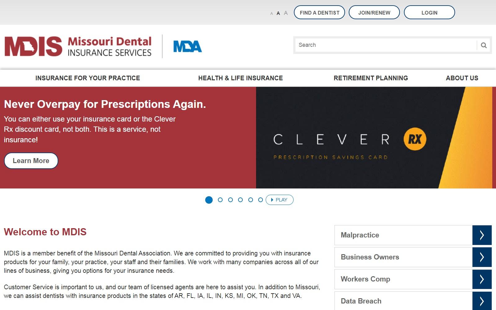 Missouri Dental Insurance Services Inc screenshot