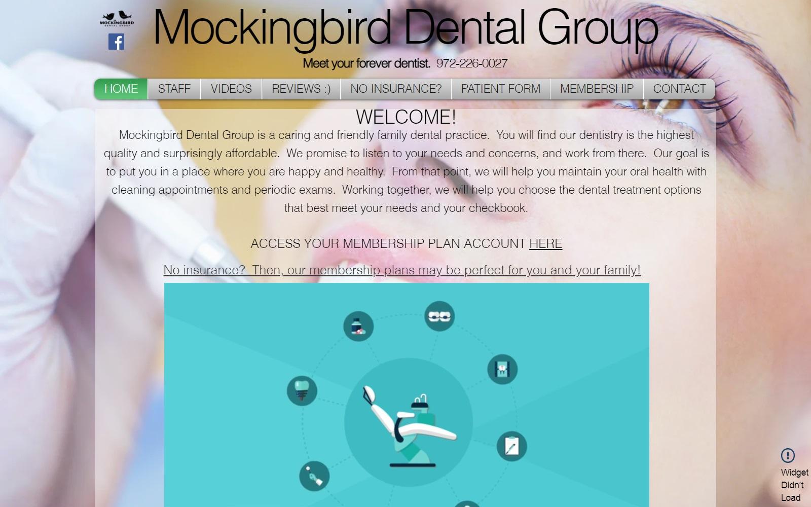 Mockingbird Dental Group screenshot