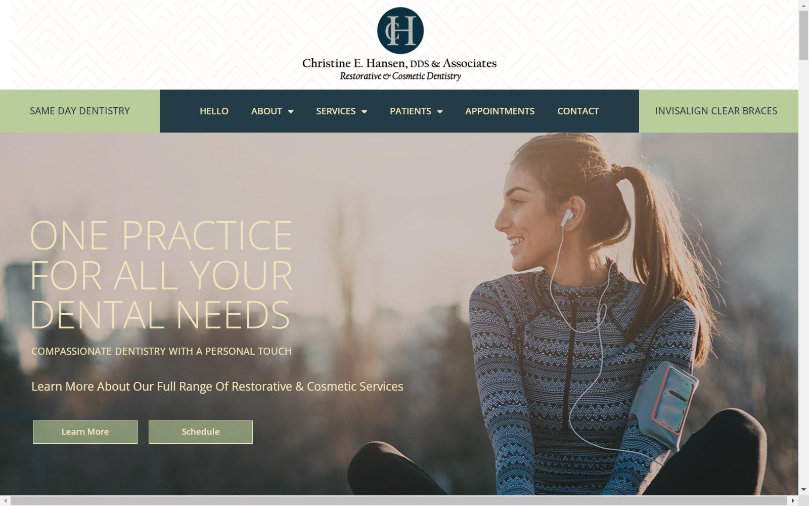 Christine Hansen DDS & Associates screenshot