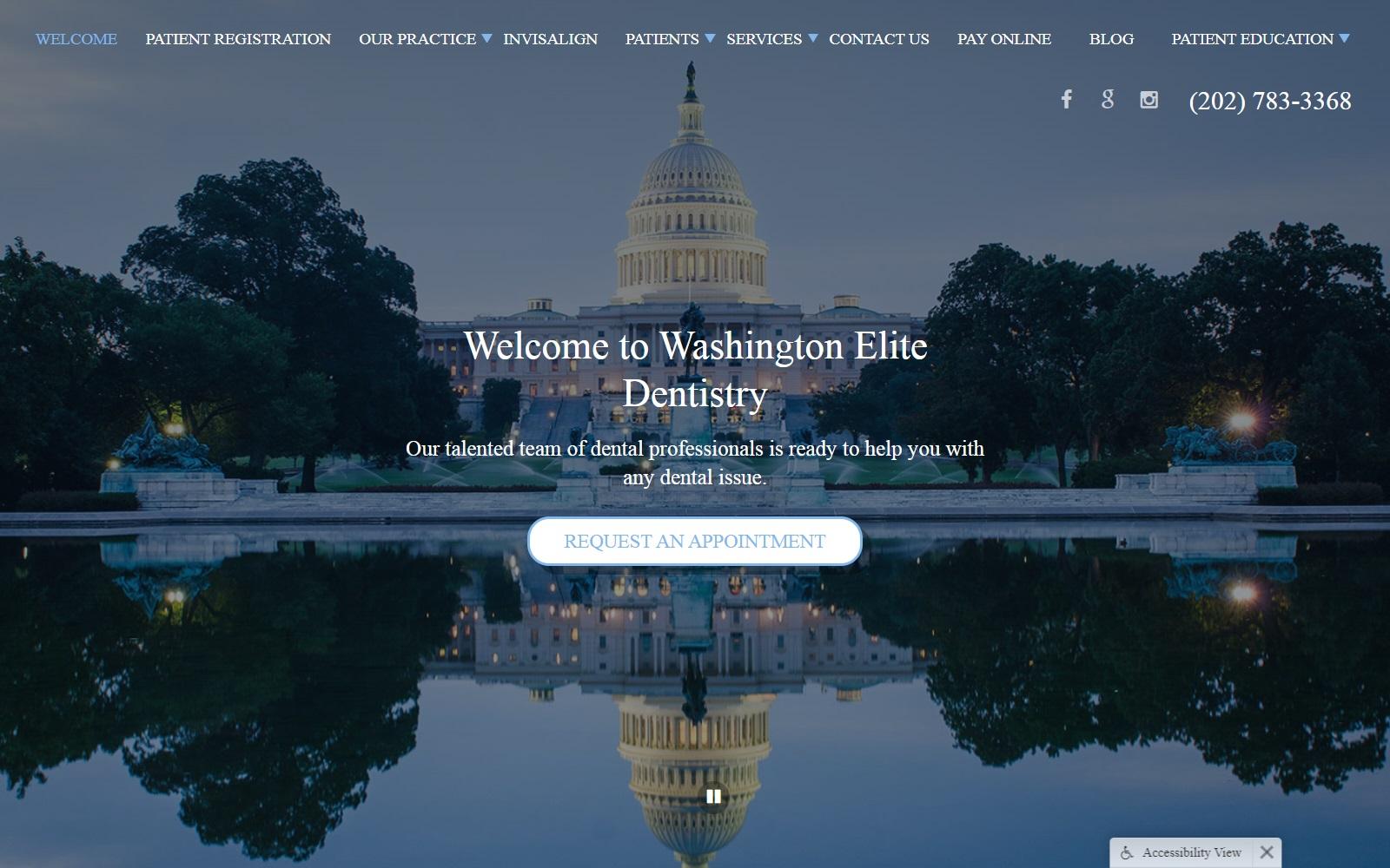 Washington Elite Dentistry Dr. Caroline Berman DMD screenshot