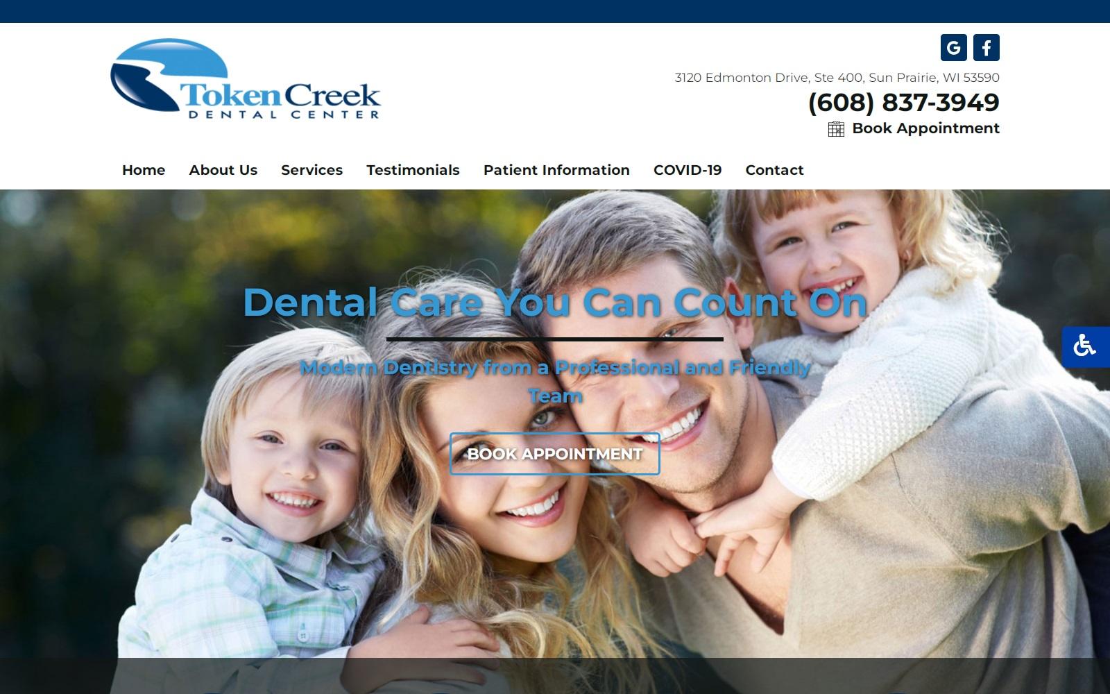 Token Creek Dental Center LLC Thor Alex DDS screenshot
