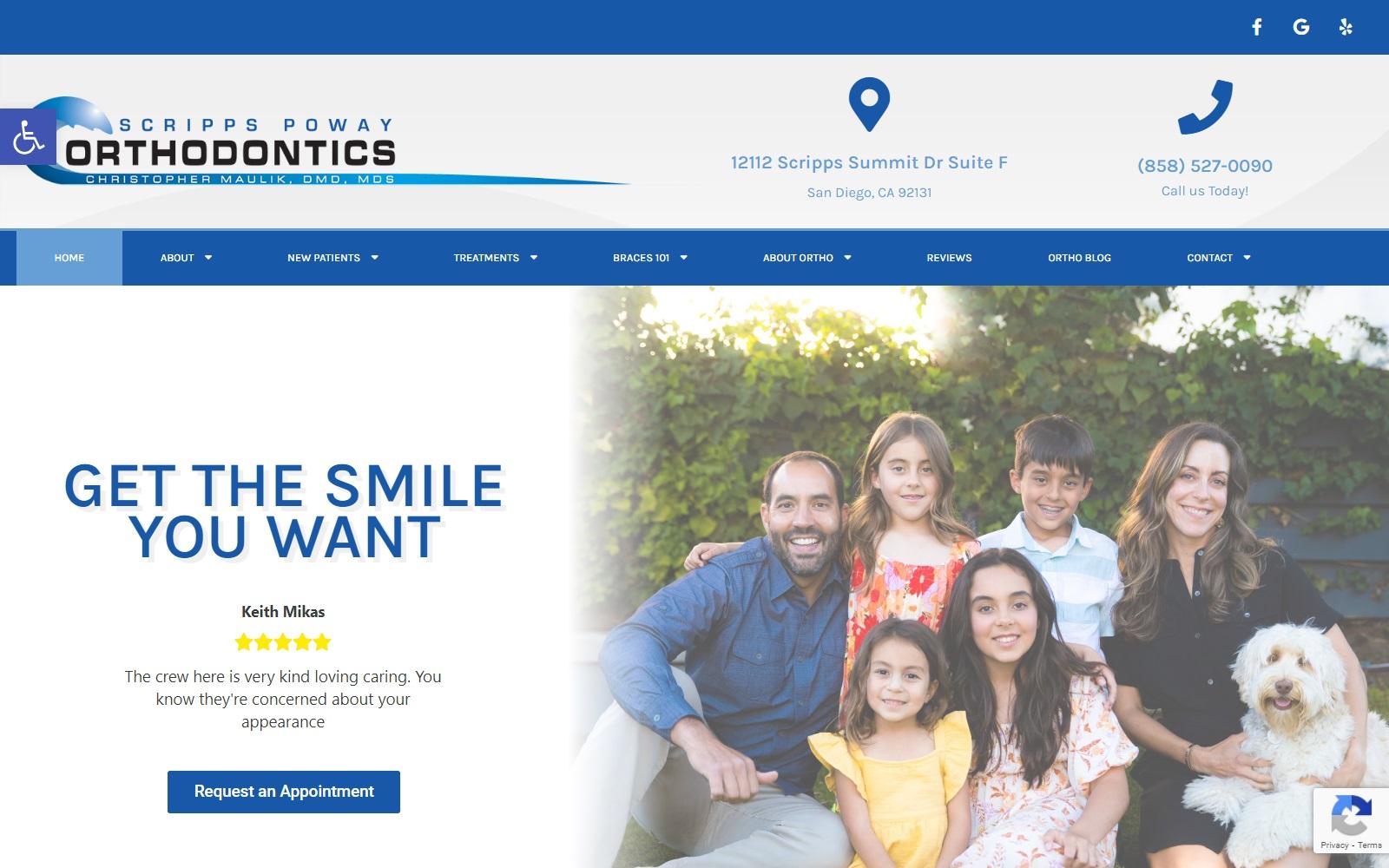 Scripps Poway Orthodontics screenshot