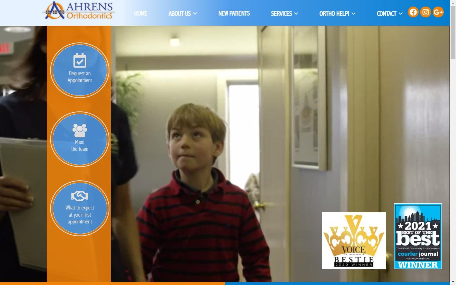Ahrens Orthodontics screenshot