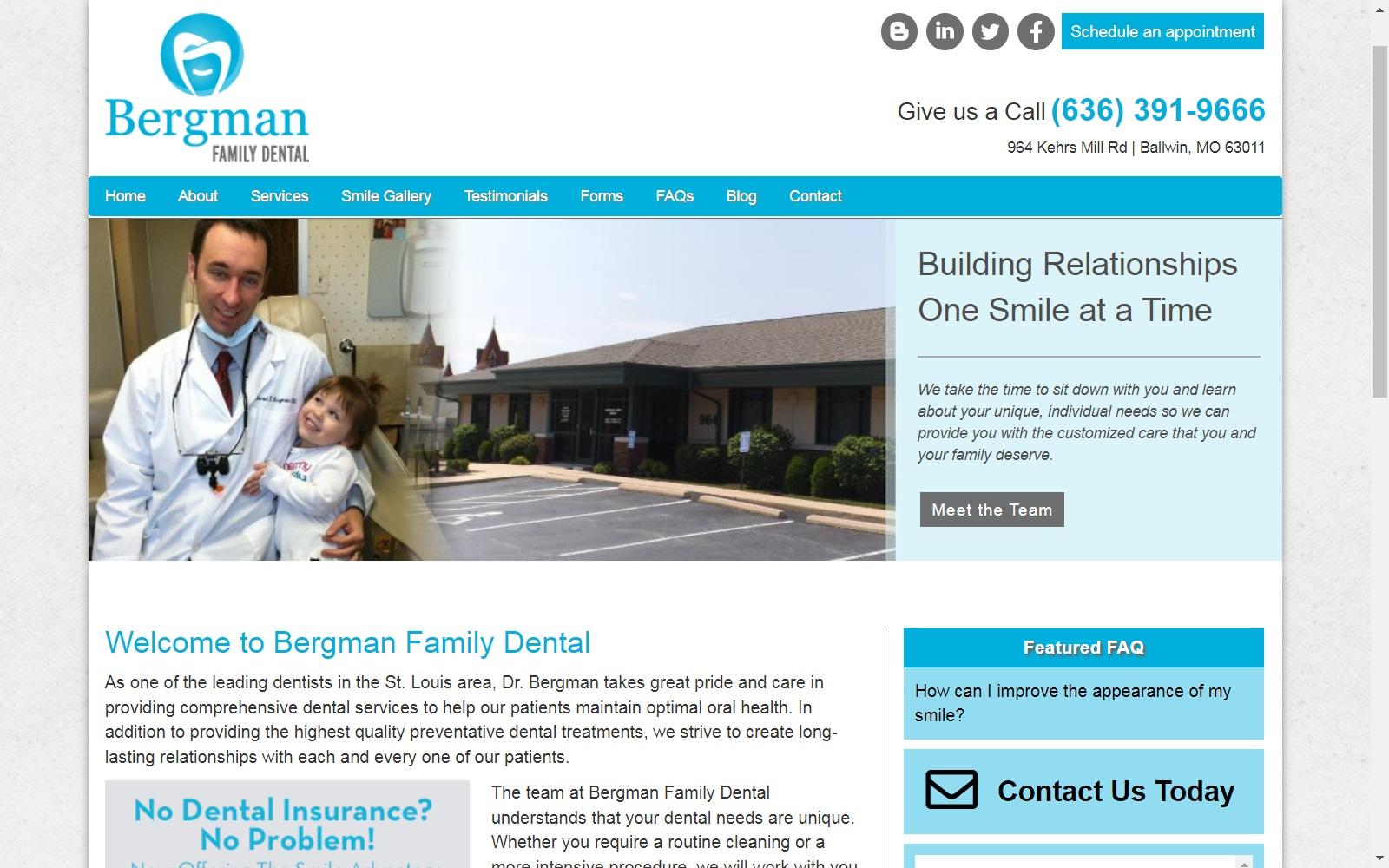 Bergman Family Dental screenshot