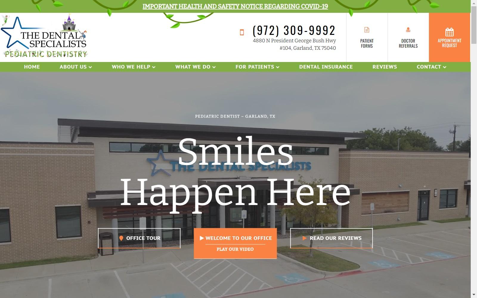 The Dental Specialists Pediatric Dentistry