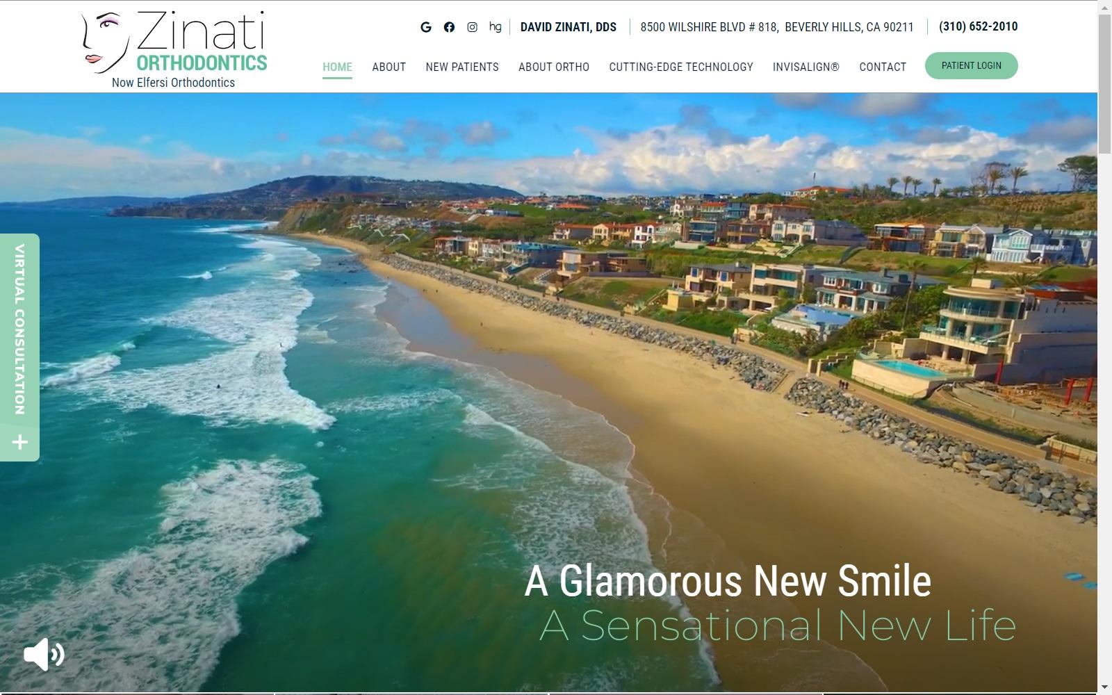 Dr. B. David Zinati, DDS - Beverly Hills Orthodontist screenshot