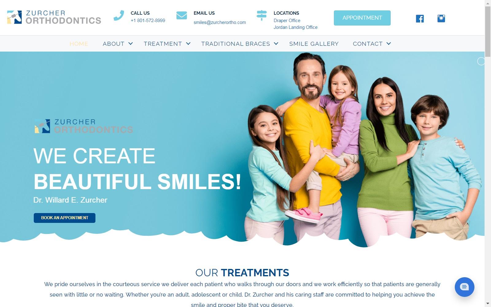 Zurcher Orthodontics screenshot