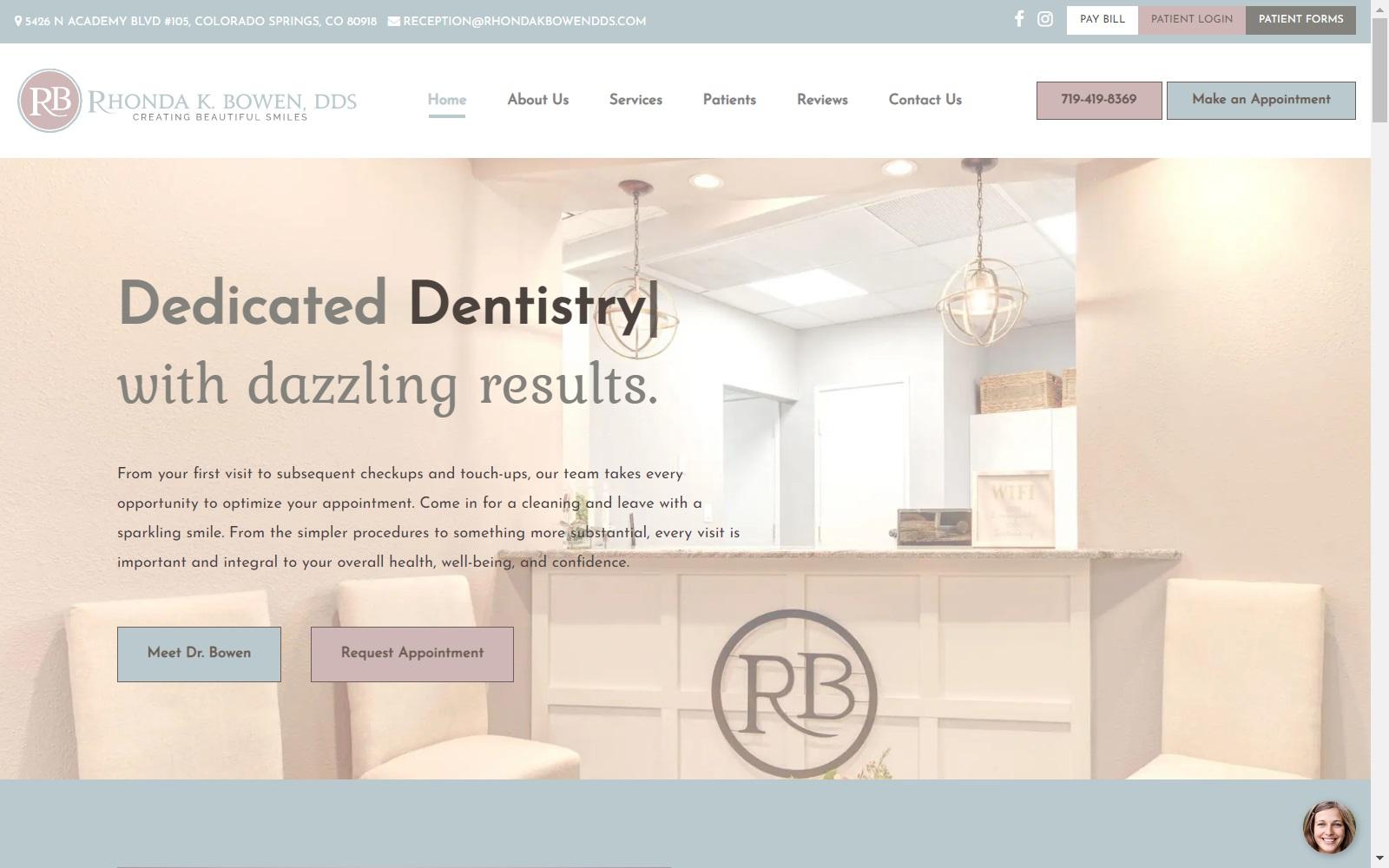 Rhonda K. Bowen DDS PLLC screenshot