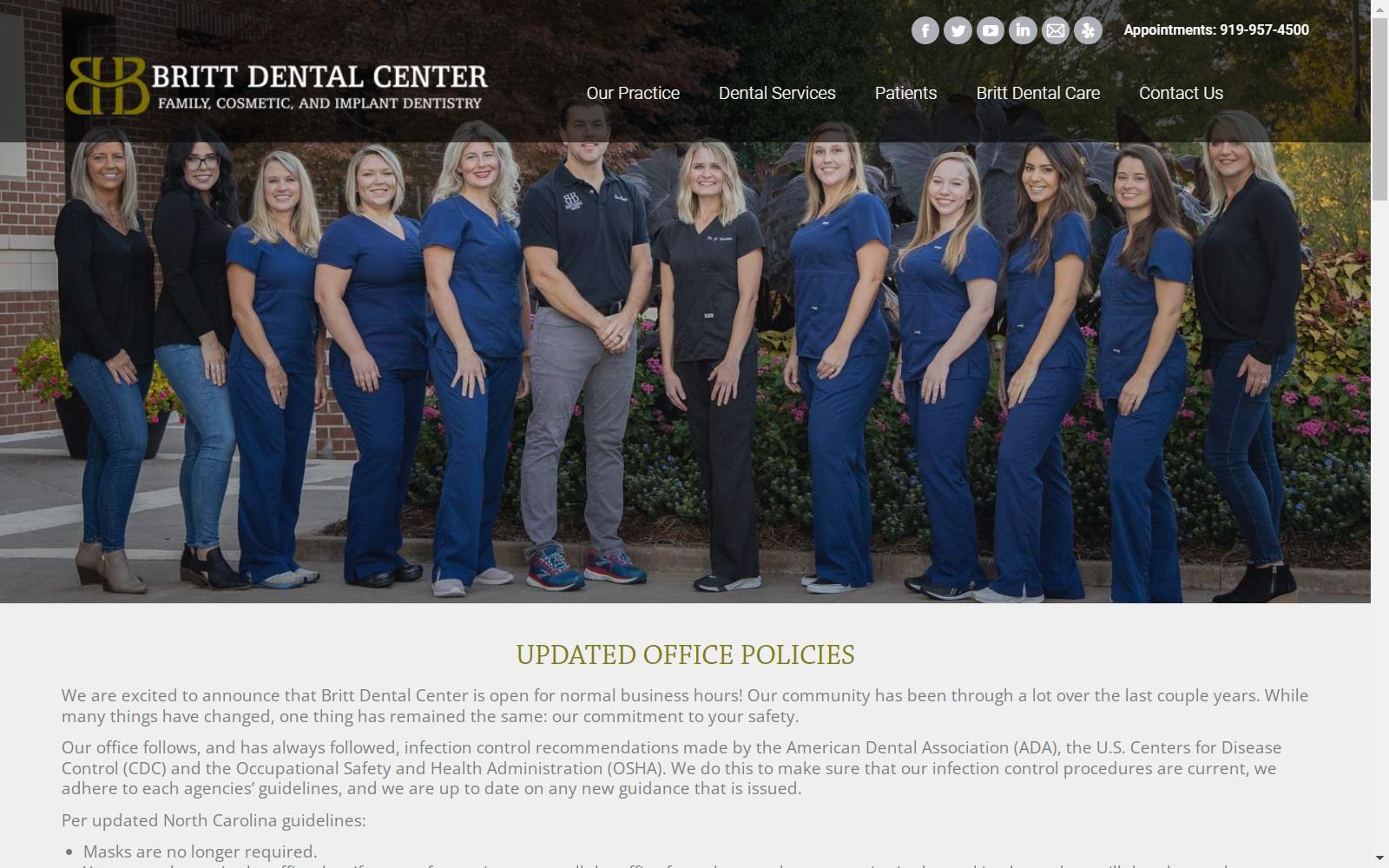 Ben H. Britt Jr. DDS PA screenshot