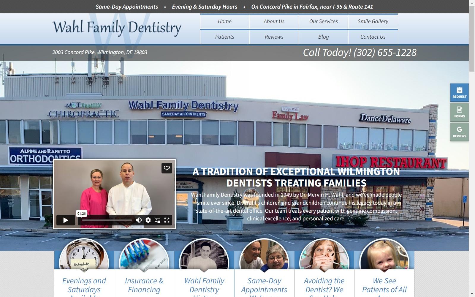 Wahl Family Dentistry screenshot