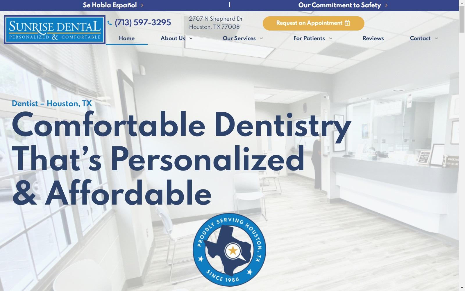Sunrise Dental Center screenshot
