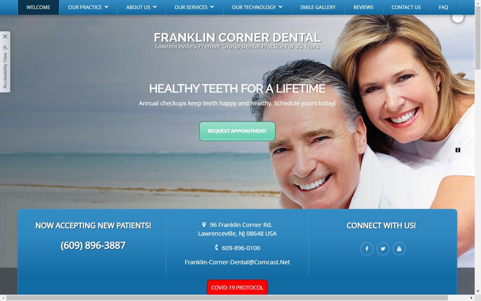 Franklin Corner Dental screenshot