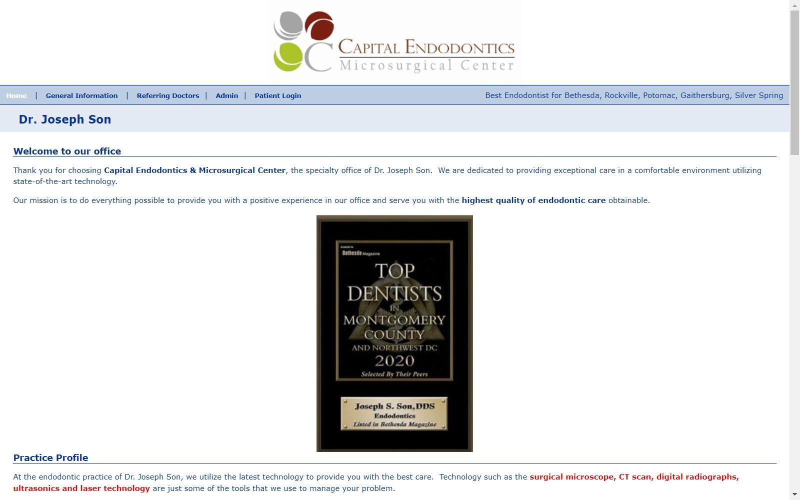 Capital Endodontics Bethesda screenshot