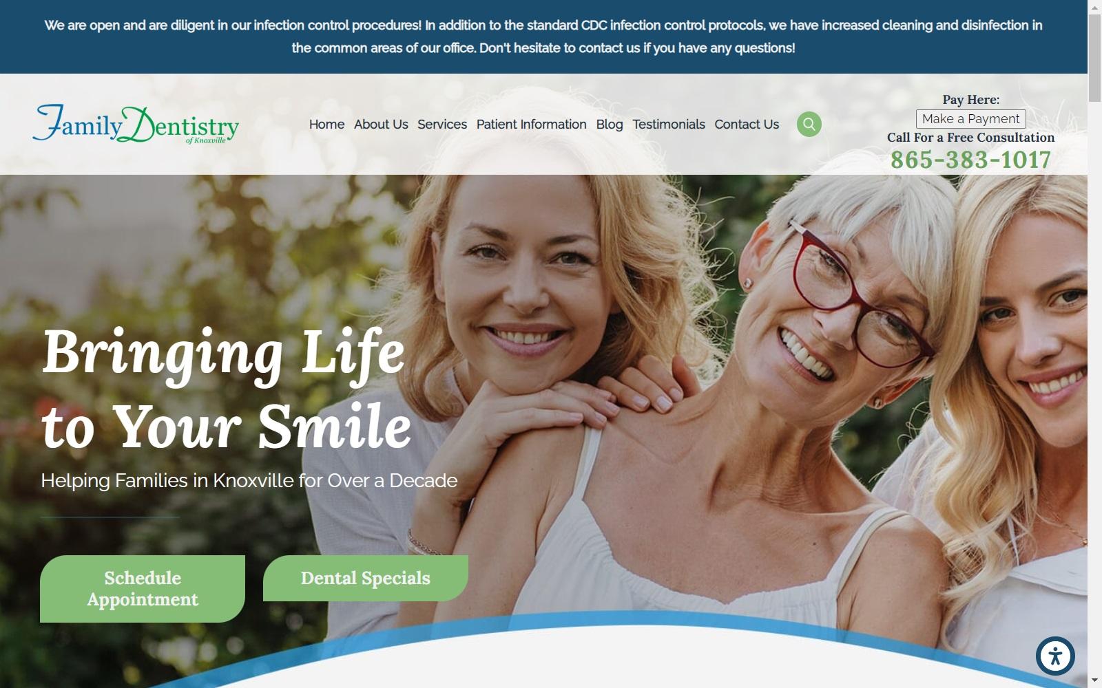 Family Dentistry of Knoxville screenshot
