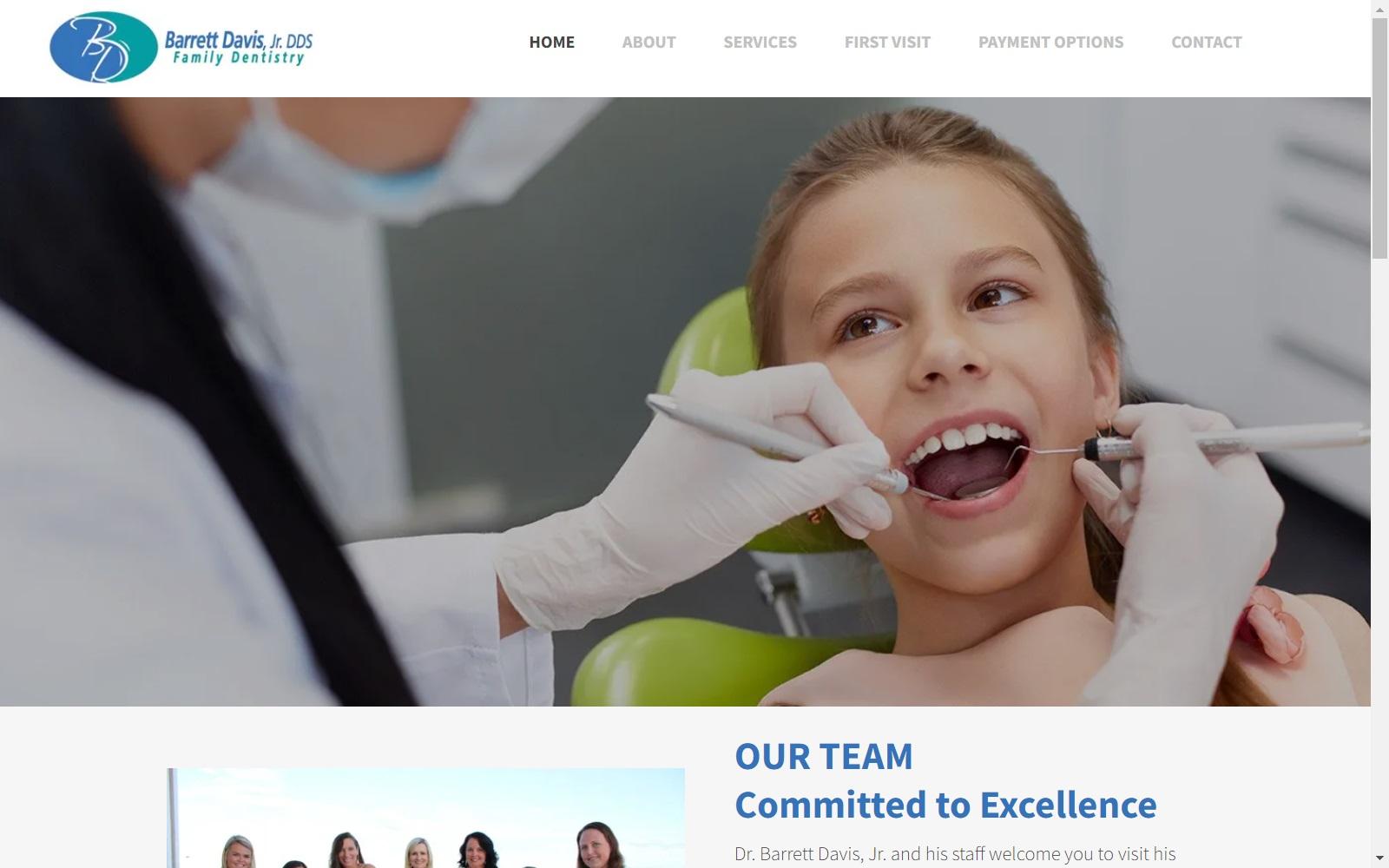 Barrett Davis, Jr. DDS screenshot