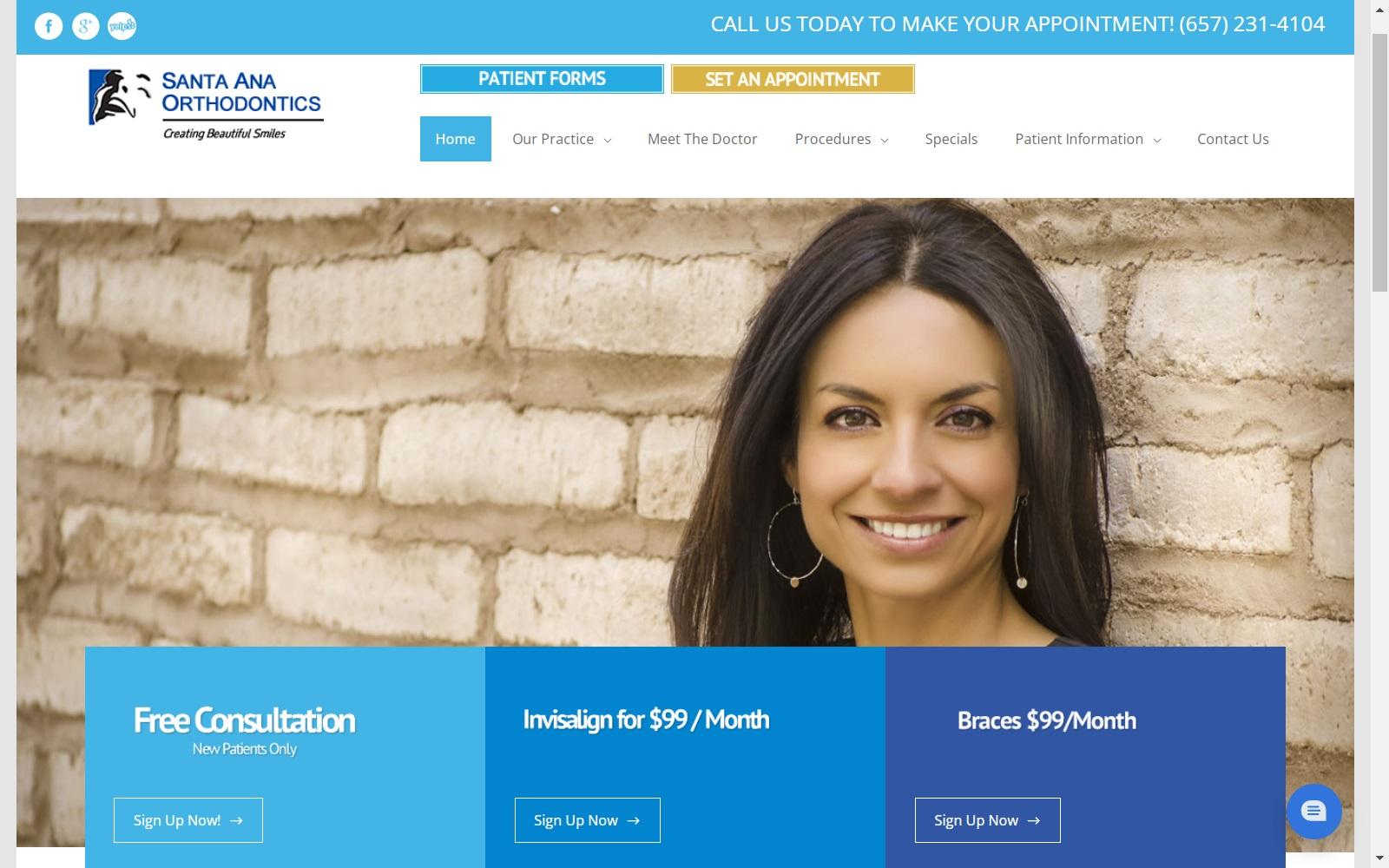 Santa Ana Orthodontics screenshot