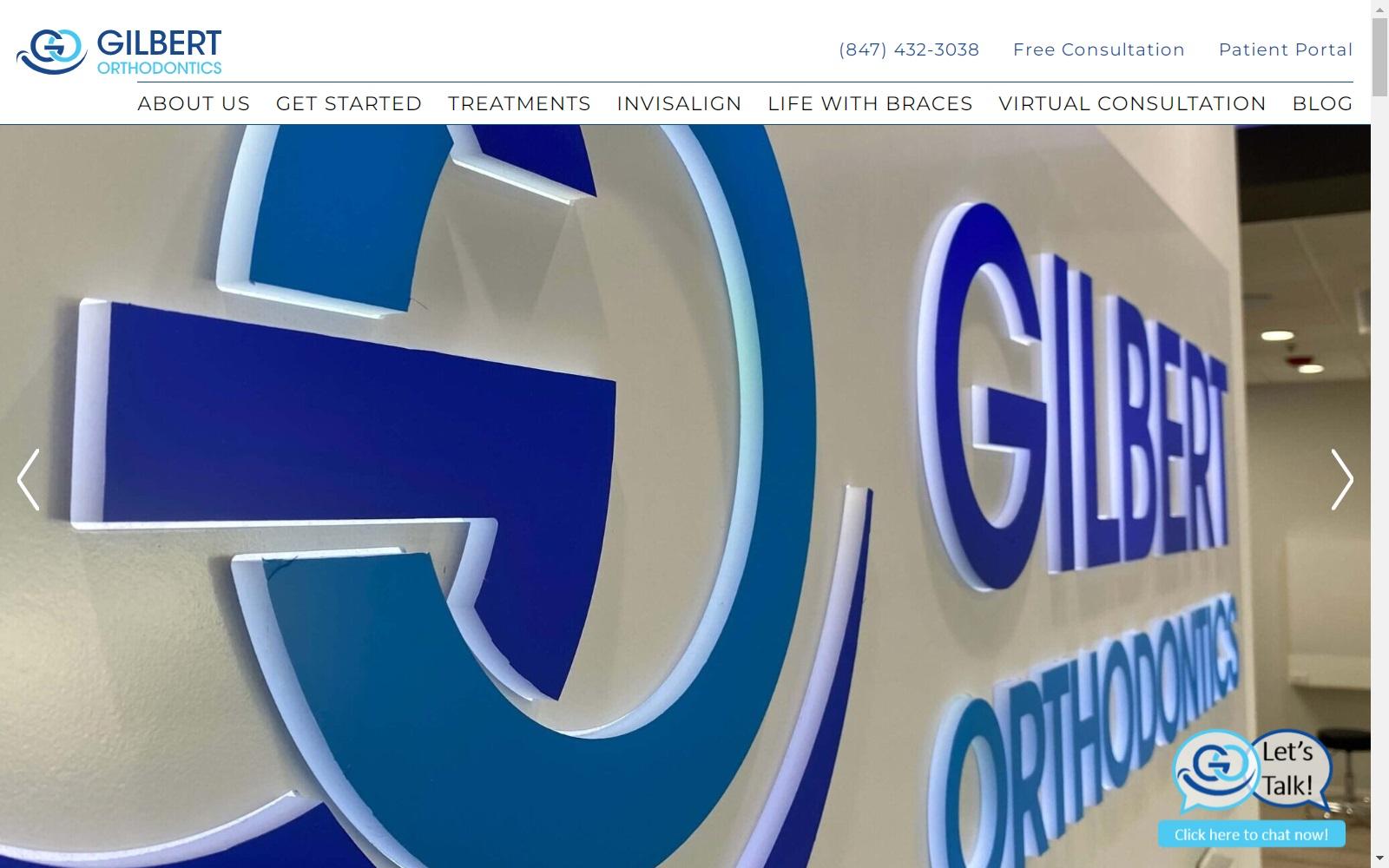 Gilbert Orthodontics screenshot
