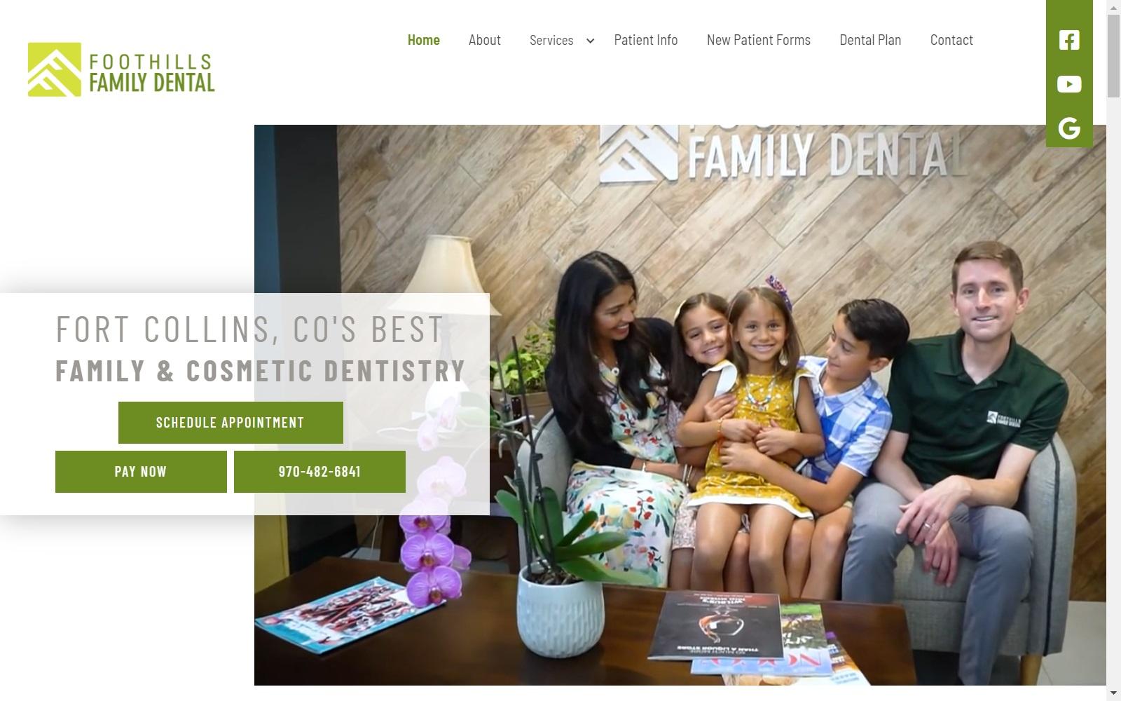 Foothills Family Dental screenshot