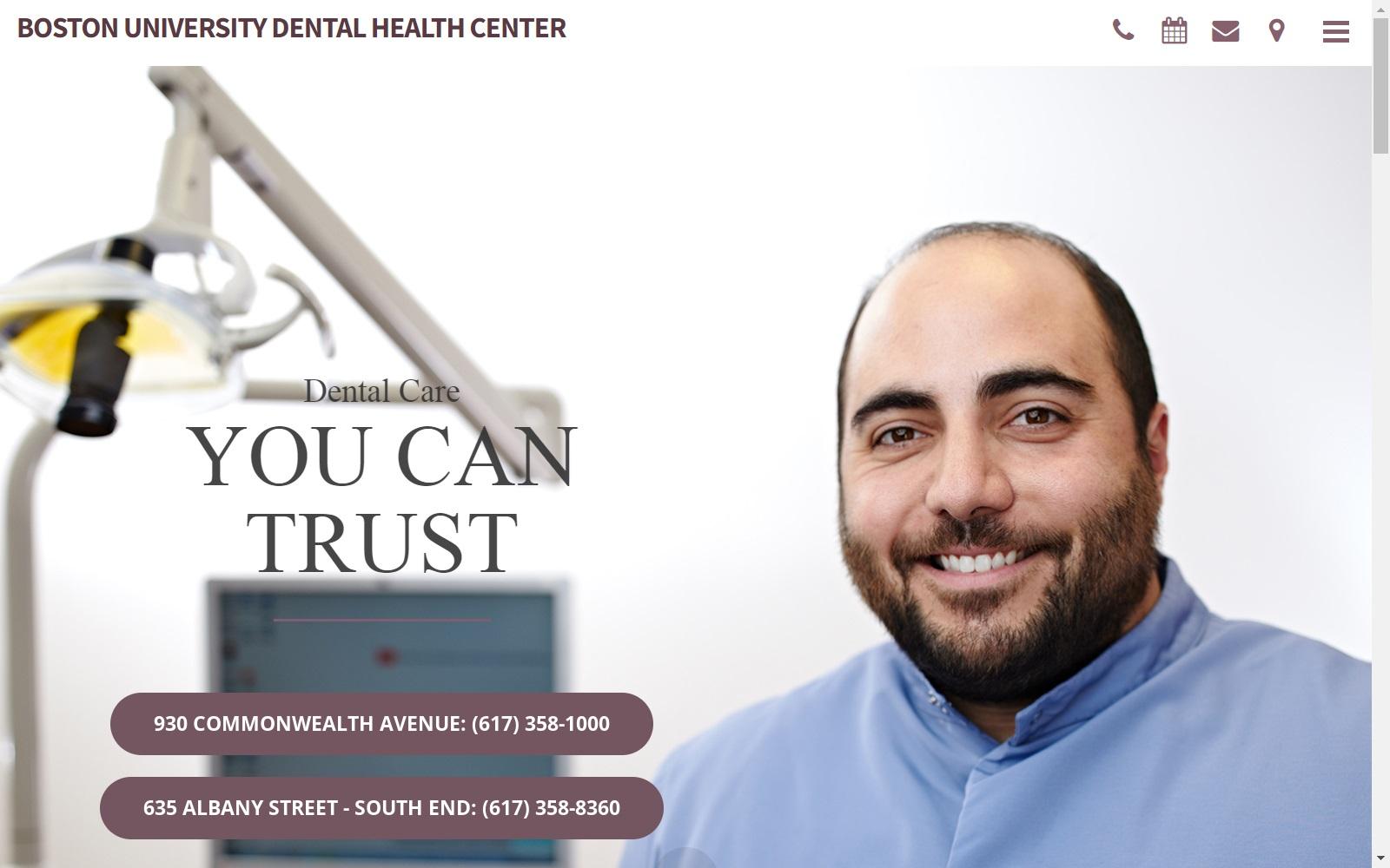 Boston University Dental Health Center screenshot