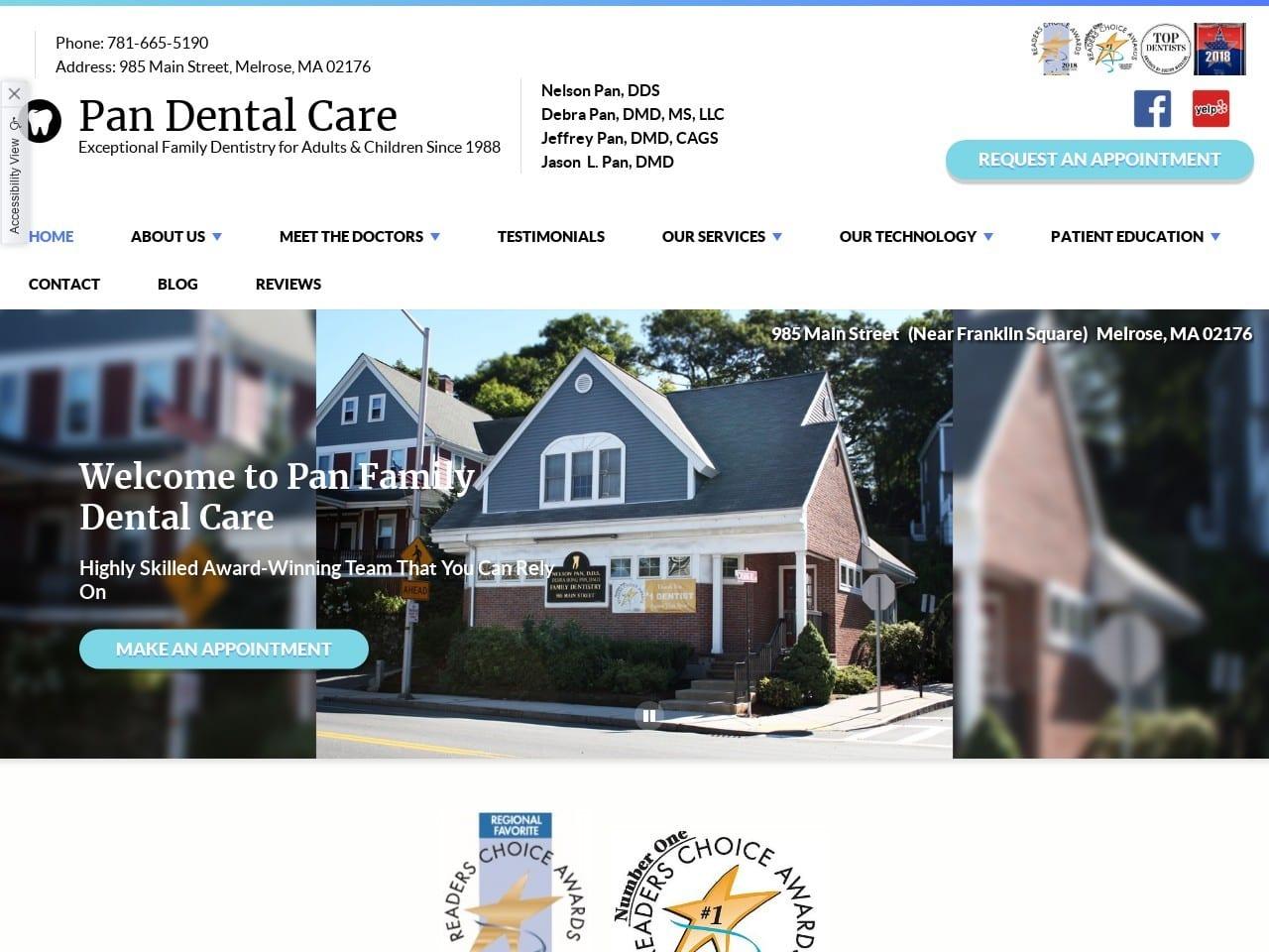 Pan Dental Care; Dr. Nelson Pan & Dr. Debra Hong P screenshot