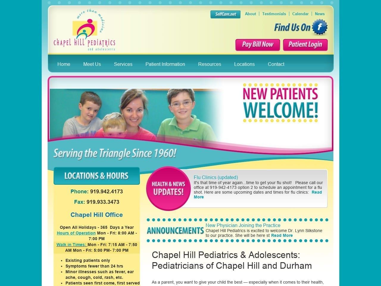 Chapel Hill Pediatrics screenshot
