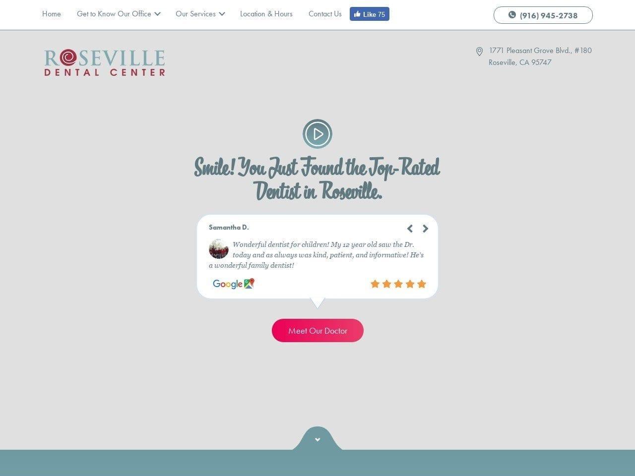 Roseville Dental Center screenshot
