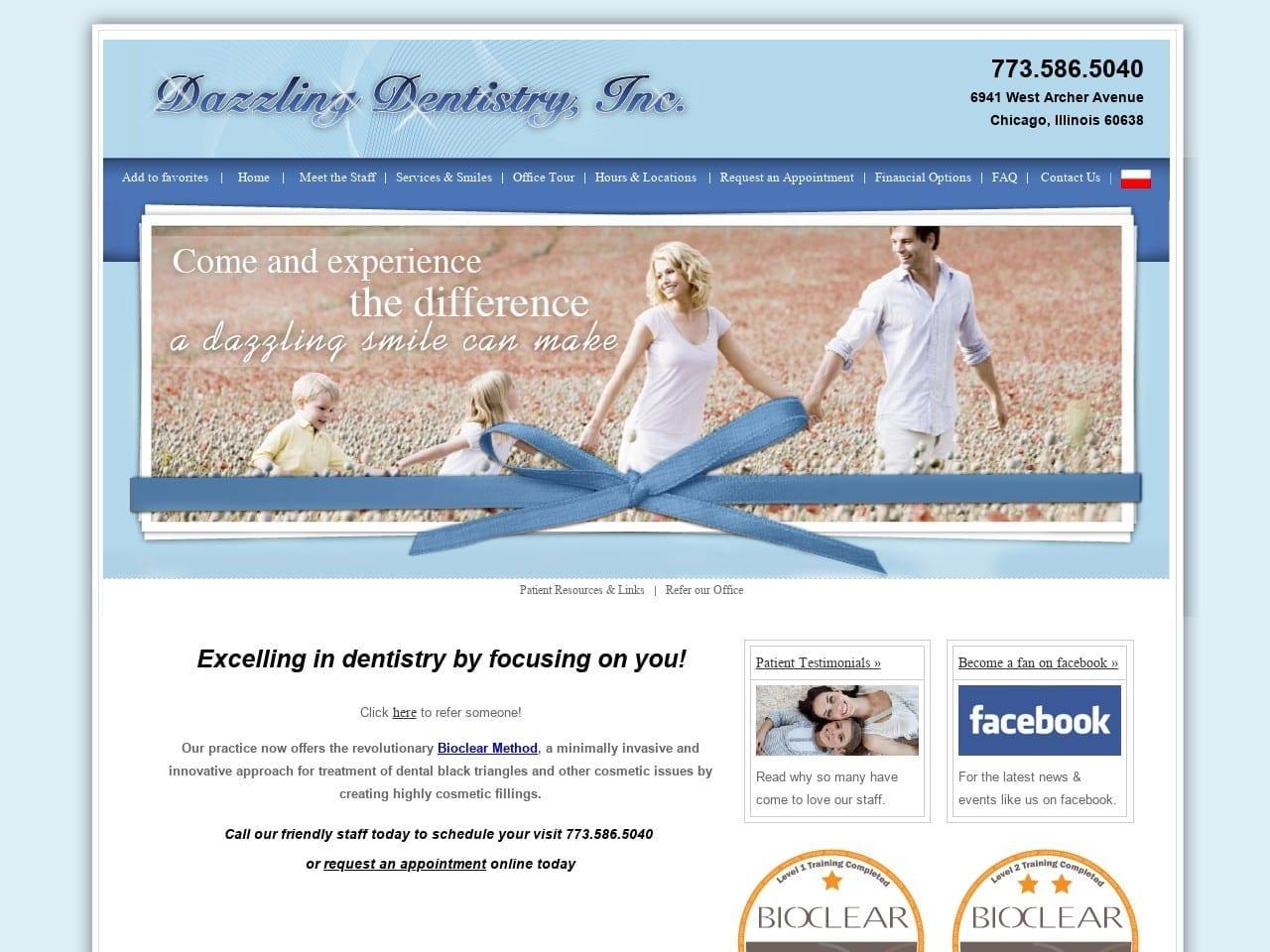 Dazzling Dentistry Radziszewski Margaret DDS screenshot