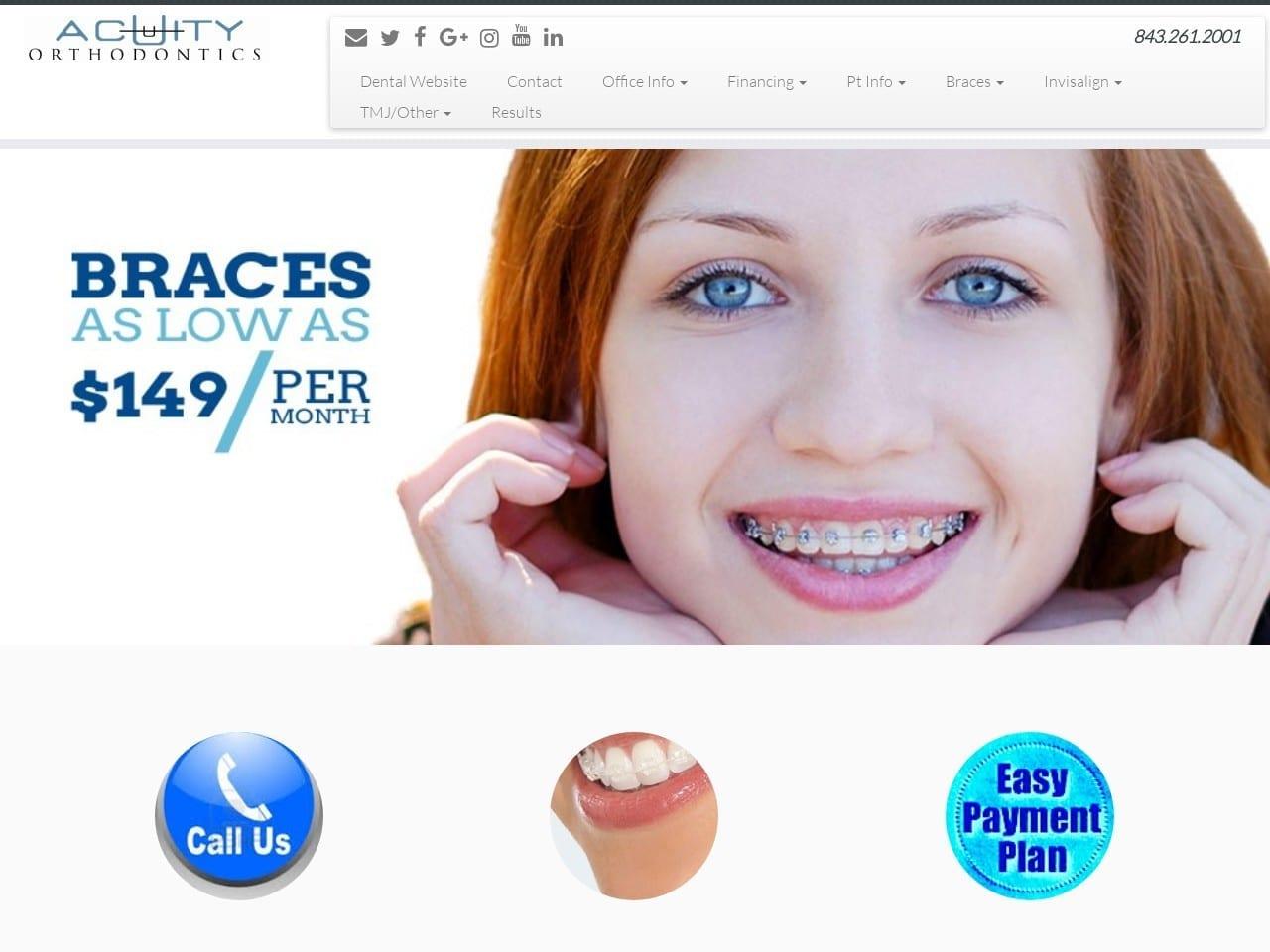 Acuity Orthodontics Summerville Knightsville Ortho screenshot