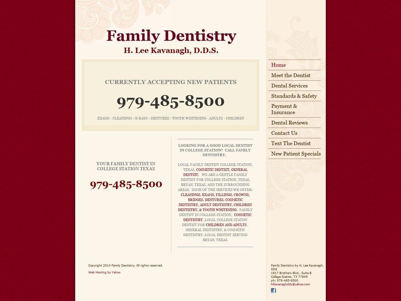 Family Dentistry H. Lee Kavanagh, DDS screenshot