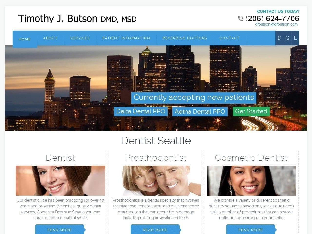 Dr Timothy J. Butson DMD MSD screenshot
