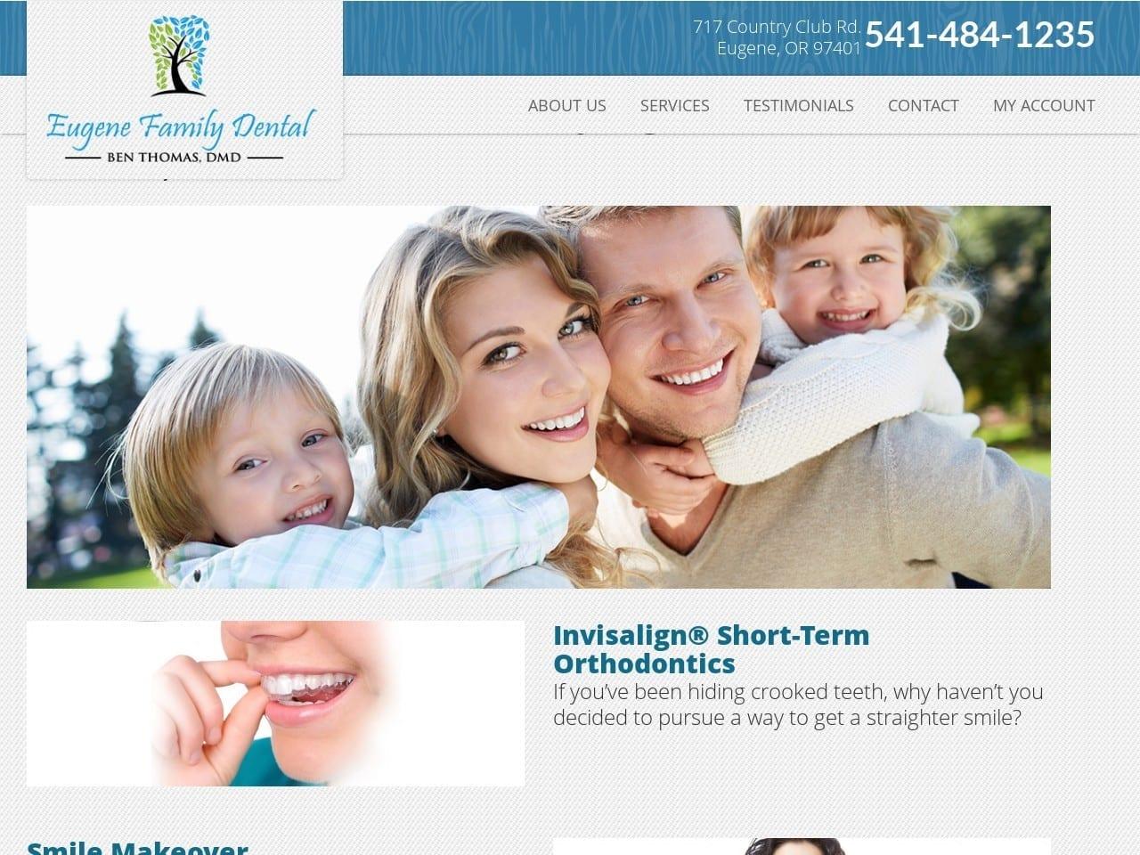 Eugene Family Dental screenshot