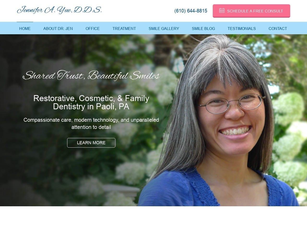 Jennifer A. Yue Dds Family & Cosmetic Dentist screenshot