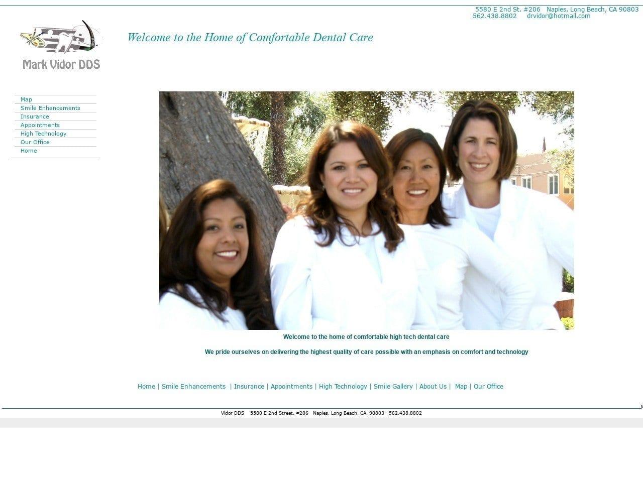 Mark Vidor DDS General & Cosmetic Dentistry screenshot