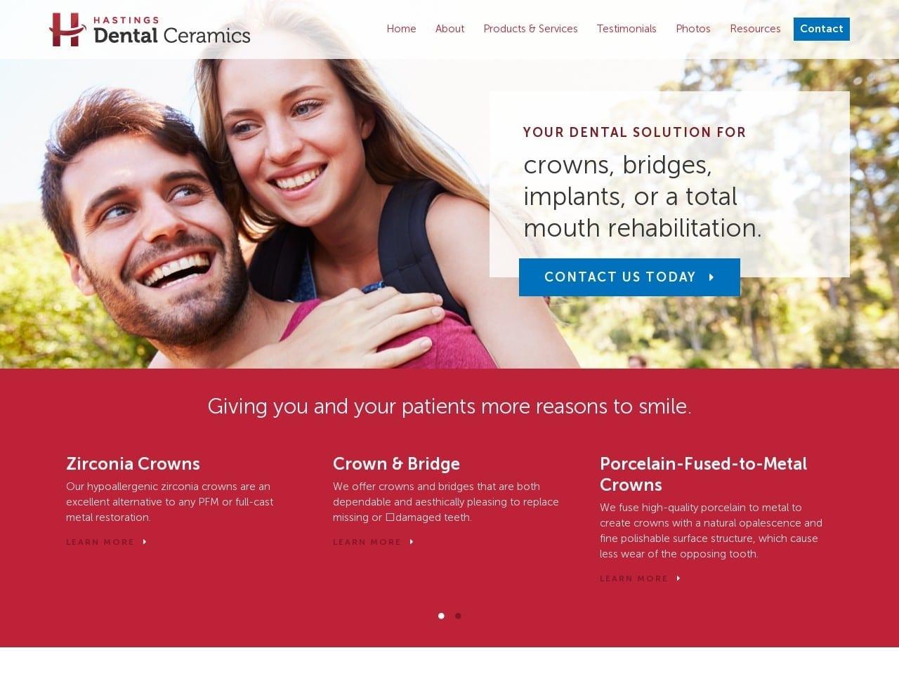 Hastings Dental Ceramics screenshot