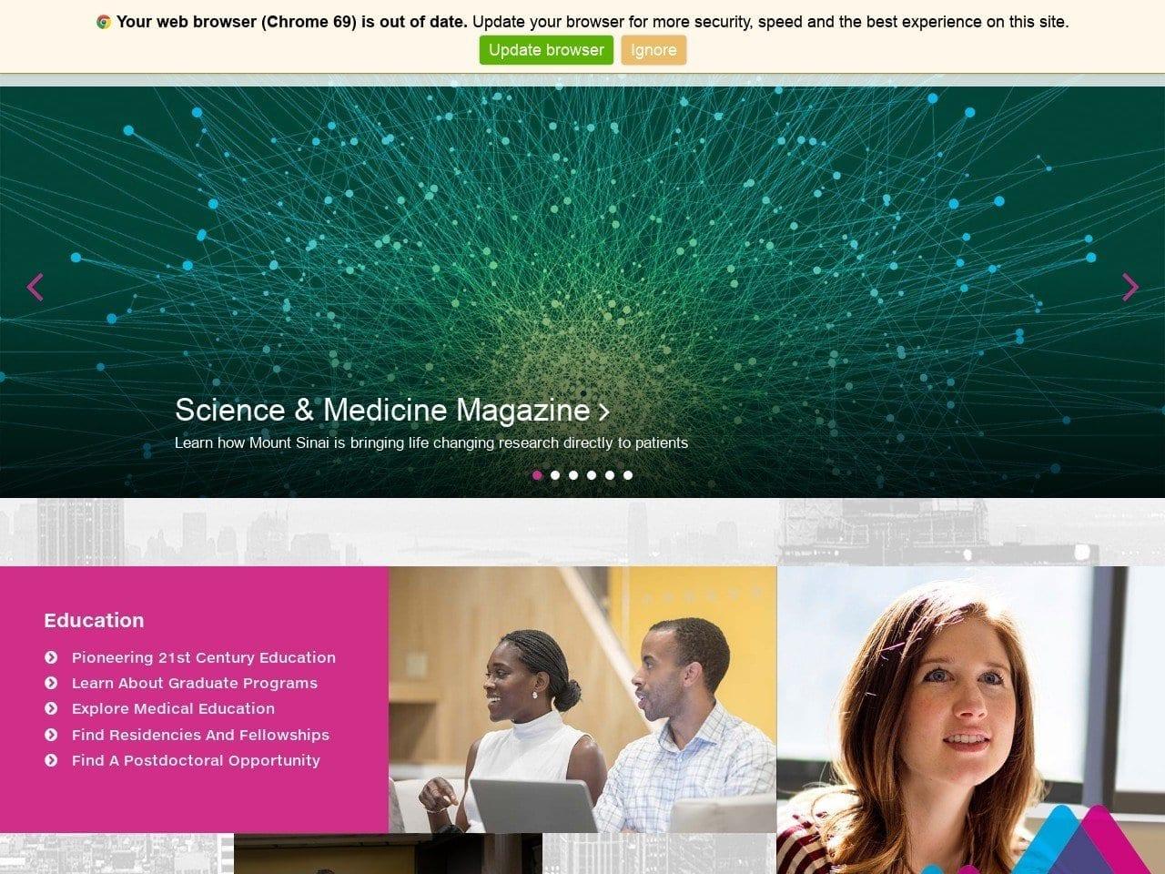 Mt Sinai School of Medicine screenshot