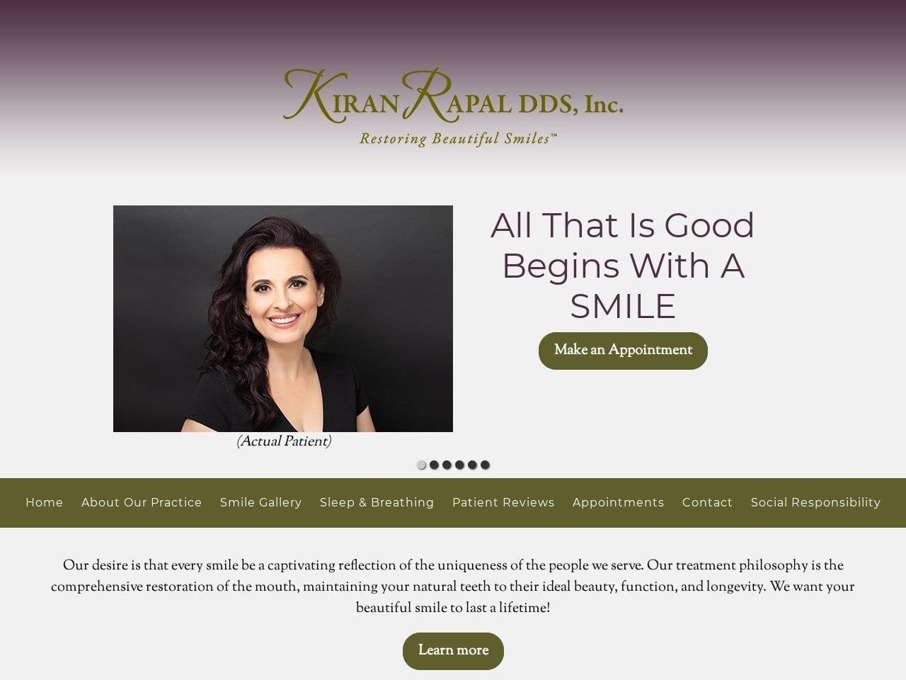 Kiran Rapal DDS Inc. screenshot