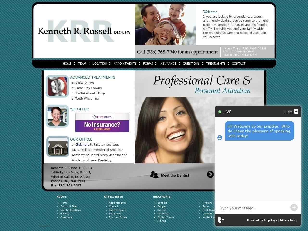 Russell Kenneth R DDS PA screenshot