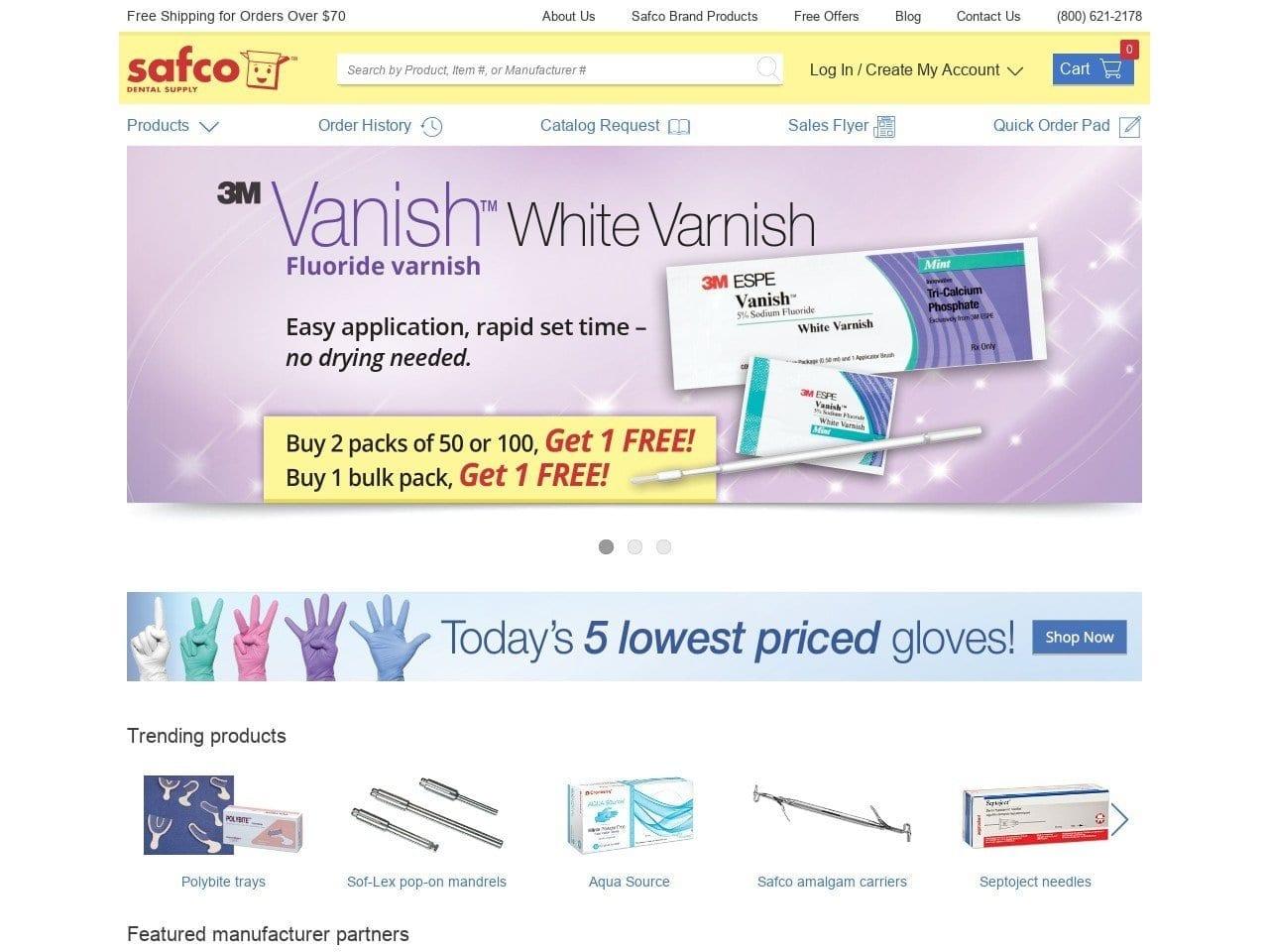Safco Dental Supply screenshot
