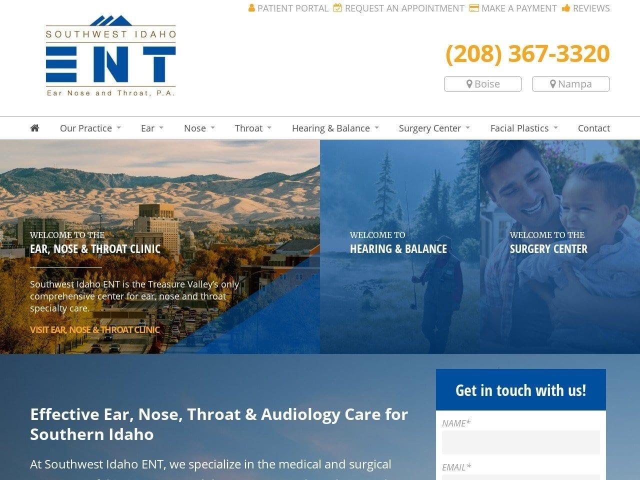 Southwest Idaho Ear Nose & Throat P.A. screenshot