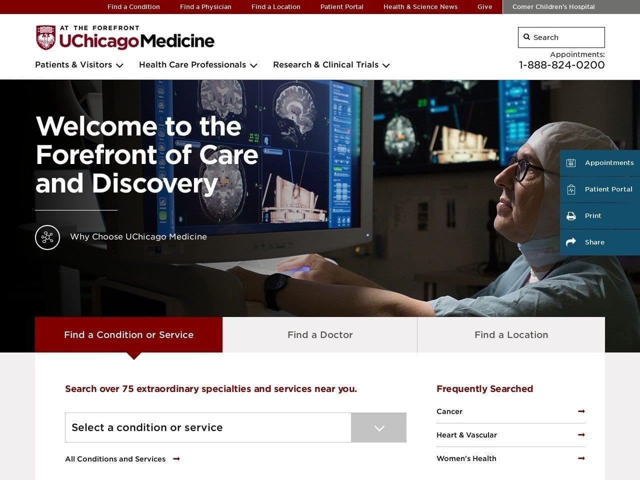 University Of Chicago Med Center screenshot
