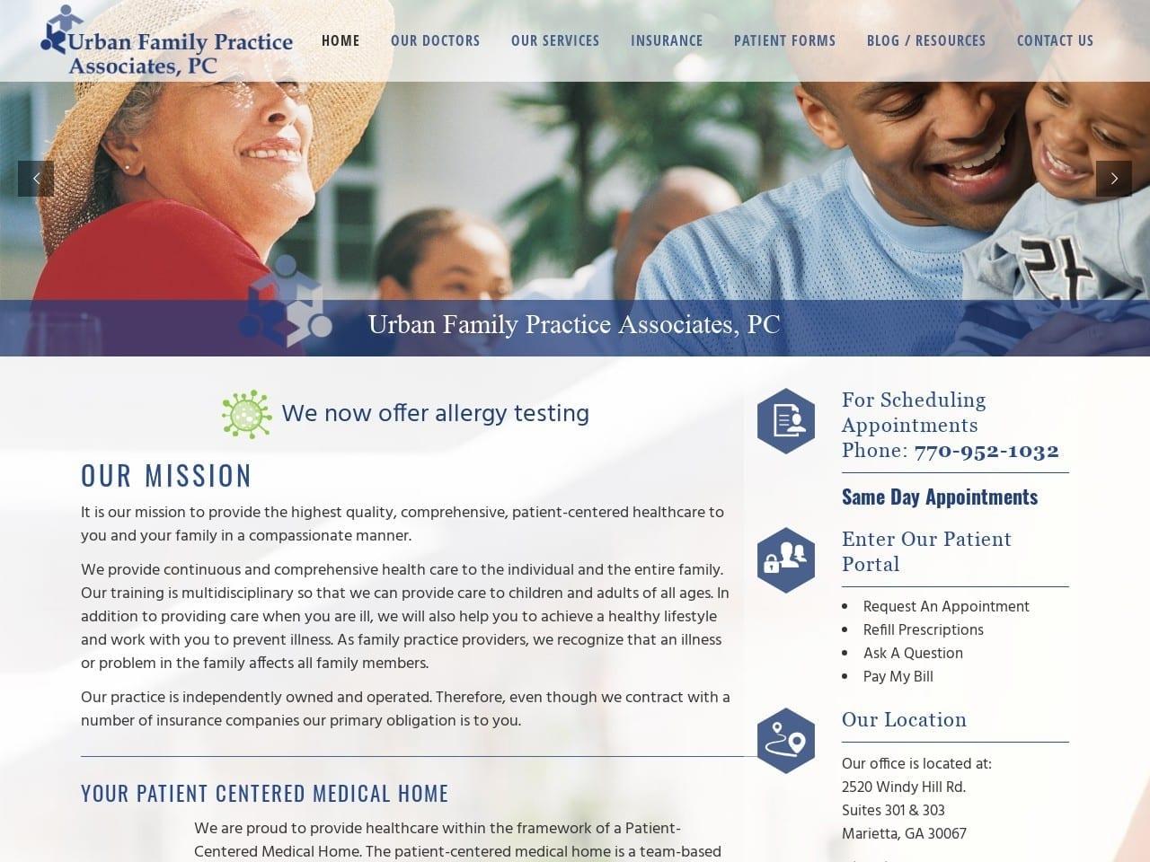 Urban Family Practice Associates screenshot