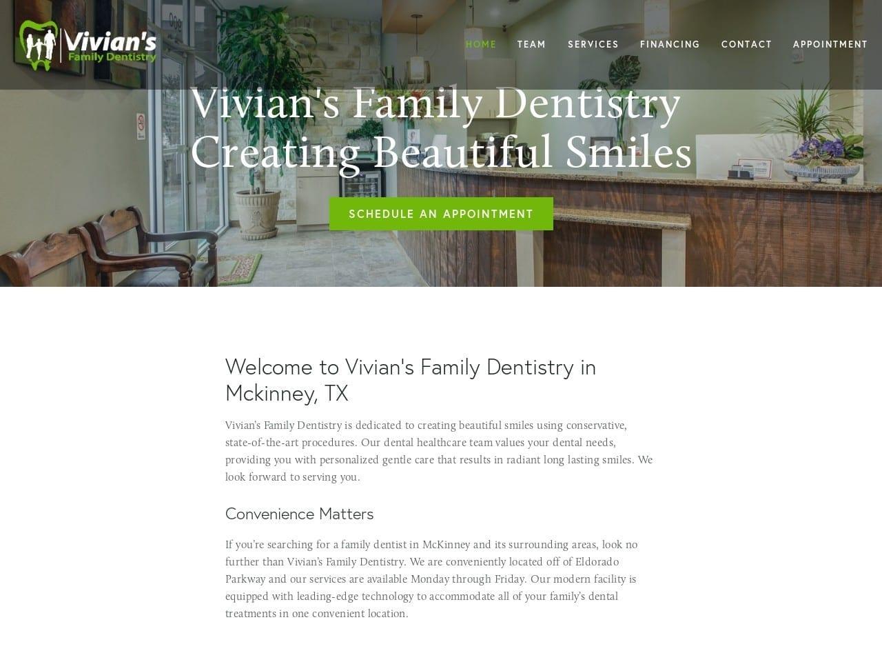 Vivians Family Dentistry screenshot
