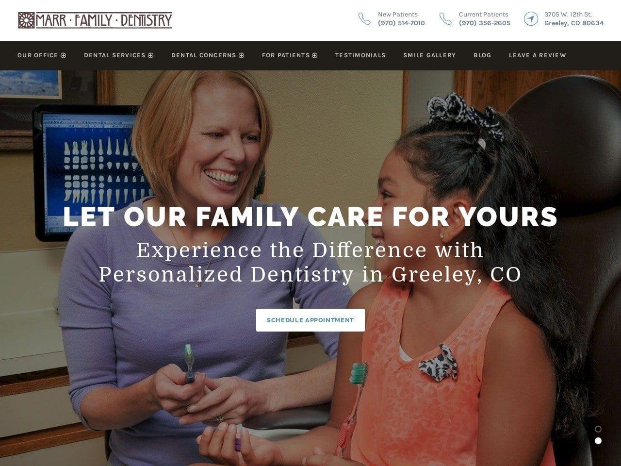 Marr Family Dentist screenshot