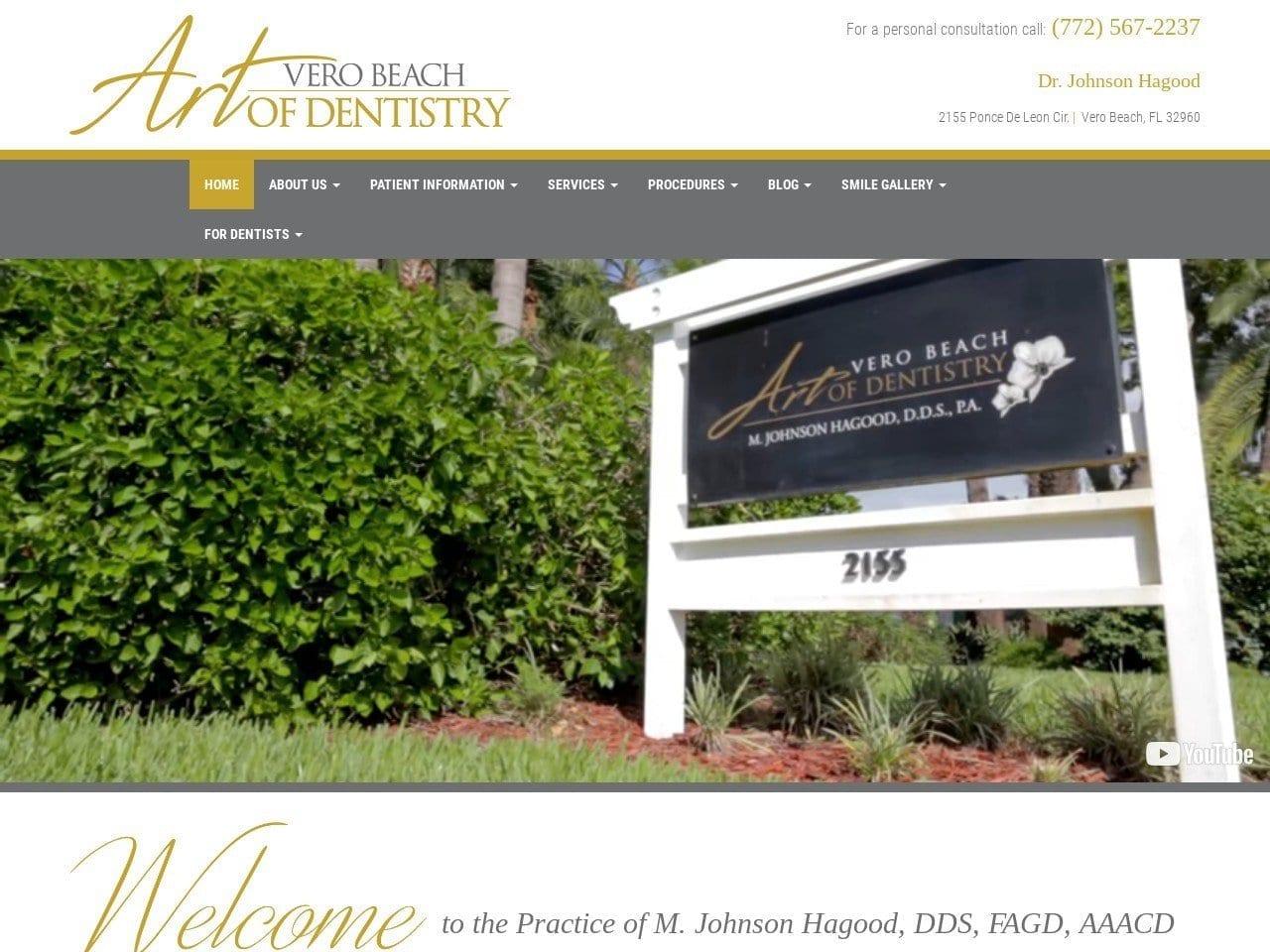 Vero Beach Art of Dentistry Hagood M Johnson DDS screenshot