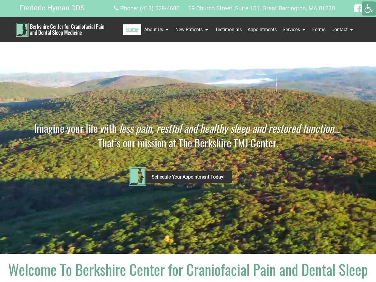 The Berkshire Center For Craniofacial Pain & Den screenshot