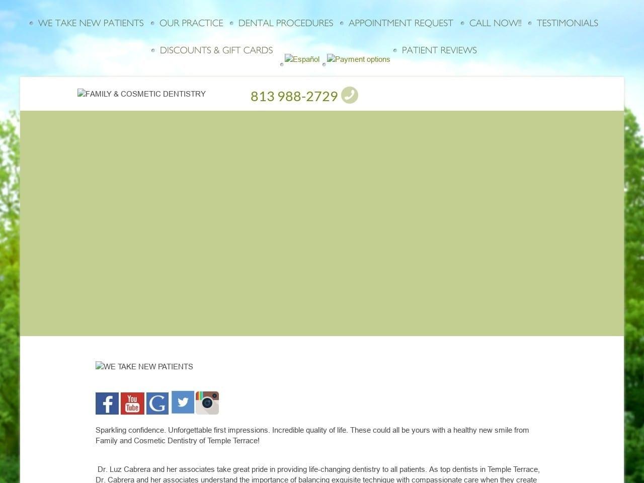 Dr. Luz Elena Cabrera DMD- Family & Cosmetic Dentistry of Temple Terrace screenshot