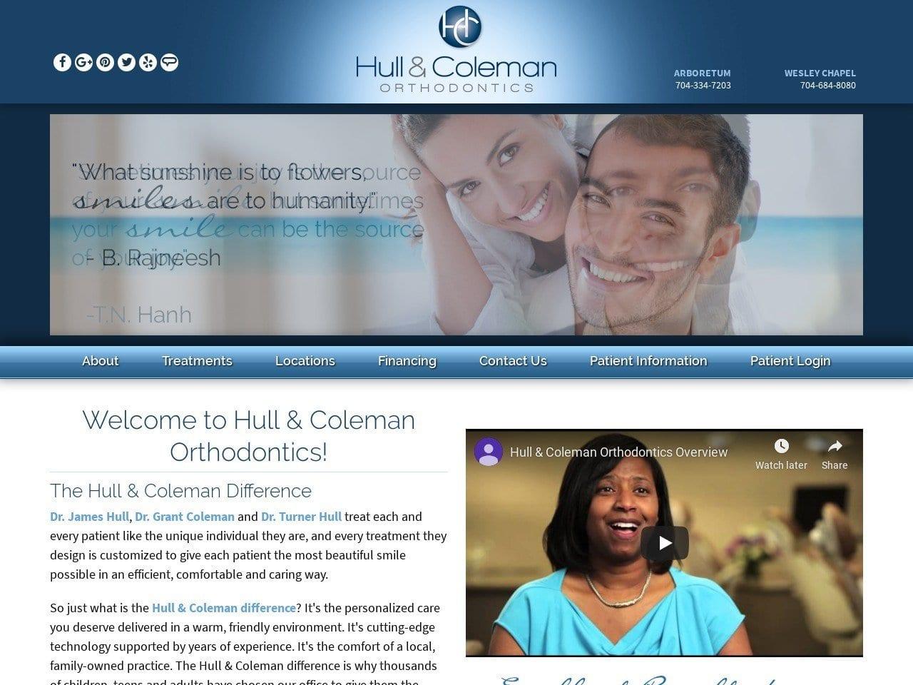 Hull & Coleman Orthodontics screenshot