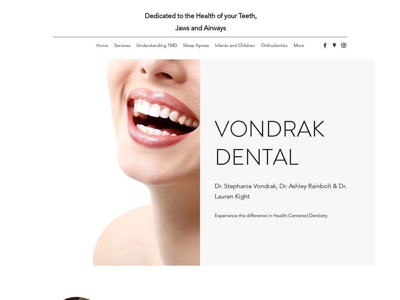 Vondrak Dental screenshot