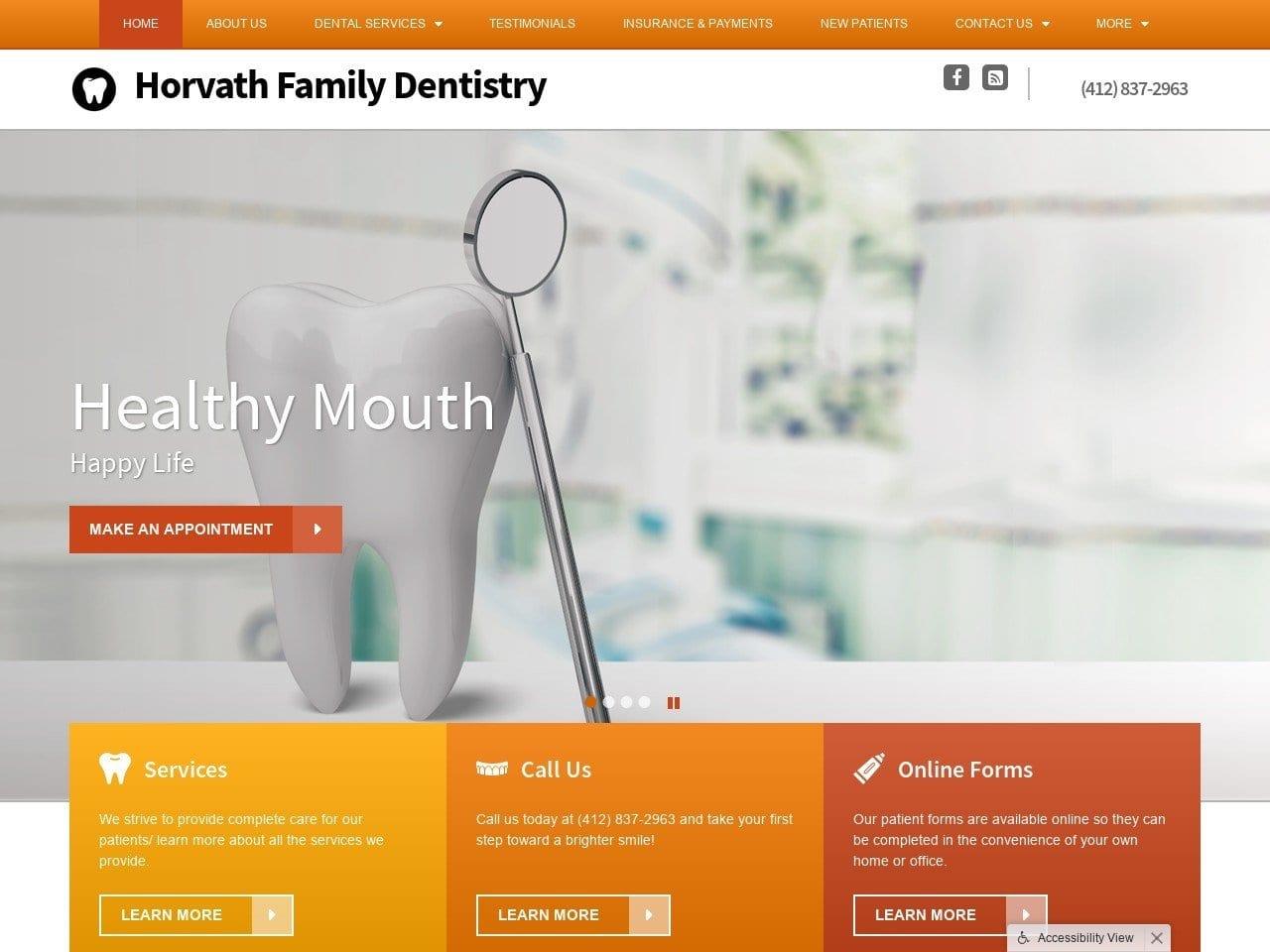 Horvath Family Dentistry screenshot
